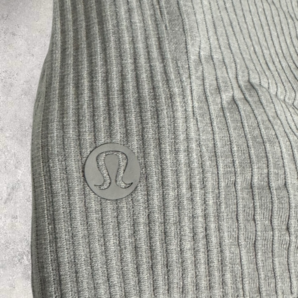 Lululemon Ebb To Street Long Sleeve Shirt Grey Womens Size 6 Ribbed Crop Run Top - Picture 9 of 16